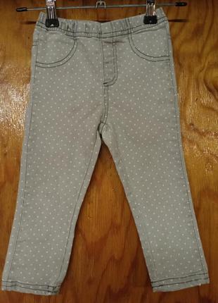 Брюки джеггинсы в горошек для двора mothercare 12-18m/86