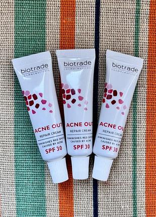 Восстанавливающий крем для лица biotrade acne out spf 30 для кожи со следами постакне, болгария 🇧🇬