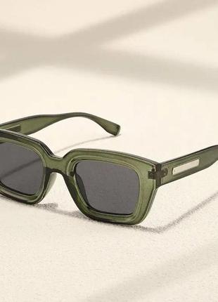 Тренд якісні зелені сонцезахисні окуляри вайфаер квадратні сонячні очки лінзи антиблик2 фото