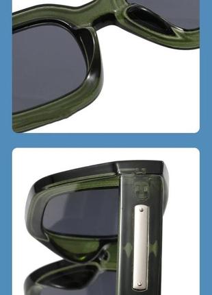 Тренд якісні зелені сонцезахисні окуляри вайфаер квадратні сонячні очки лінзи антиблик6 фото