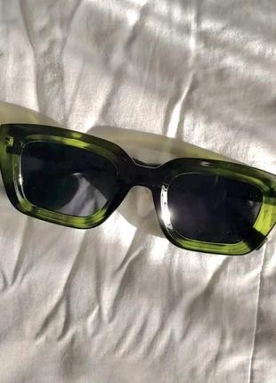 Тренд якісні зелені сонцезахисні окуляри вайфаер квадратні сонячні очки лінзи антиблик4 фото
