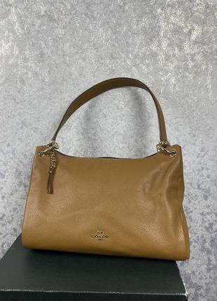 Женская кожаная сумка coach mia leather bag