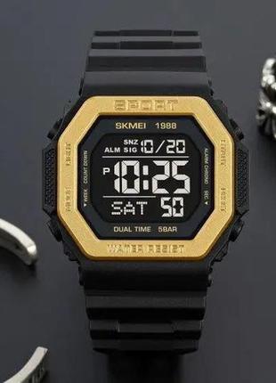 Годинник наручний чоловічий skmei 1988gd, армійський годинник протиударний, водостійкий тактичний годинник4 фото