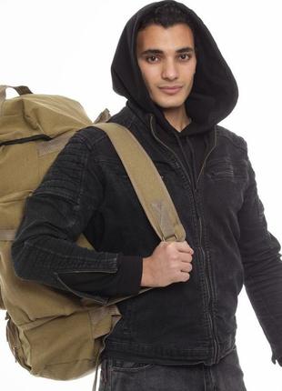 Армійський рюкзак тактичний 70 л водонепроникний туристичний рюкзак. колір: койот2 фото
