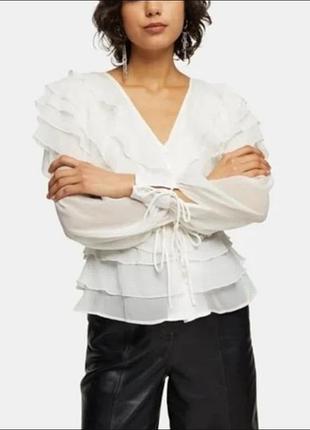 Нова блуза з рюшами воланами від topshop