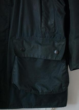 Куртка barbour classic border waxed jacket navy7 фото