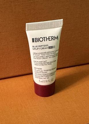 Крем с эффектом лифтинга biotherm blue peptides uplift cream 5ml оригінал