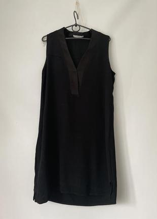 Платье mango черная классическая мини короткая подкладка
