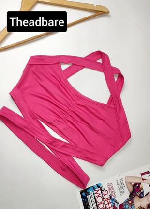Топ жіночий спортивний рожевого кольору від бренду threadbare fitness m