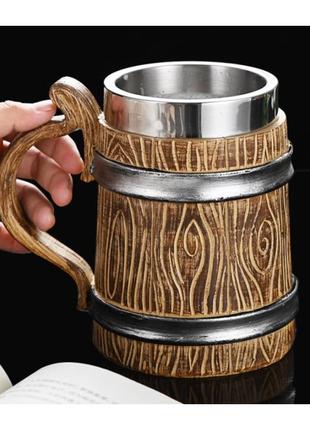 Оригинальная кружка чашка викинг (550 мл) из полистоуна. подарочная чаша