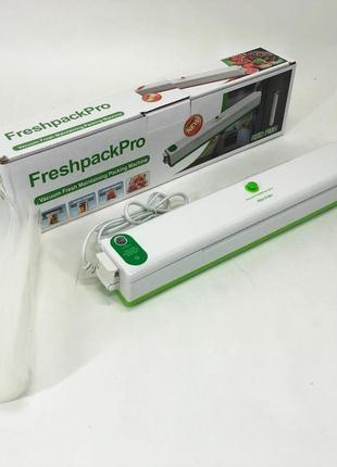 Вакууматор freshpack pro вакуумный упаковщик еды, бытовой. цвет: зеленый