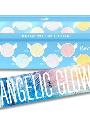 Палетка хайлайтеров и теней rude angelic glow highlighter + eyeshadow