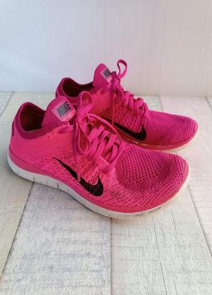 Кроссовки для бега nike Schwarz free flyknit 4.0 размер 36-36,5 стелька 23 см