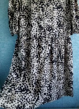 Новое натуральное платье george леопардовый принт5 фото