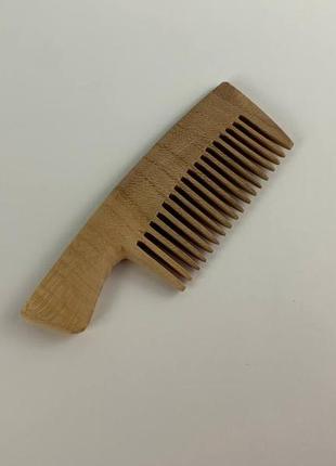 Гребень деревянный для волос, для бороды и усов абрикос3 фото