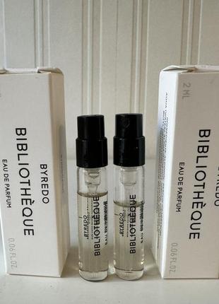 Парфюм byredo bibliothèque 2 ml, 2 шт (всього 3,7 ml)