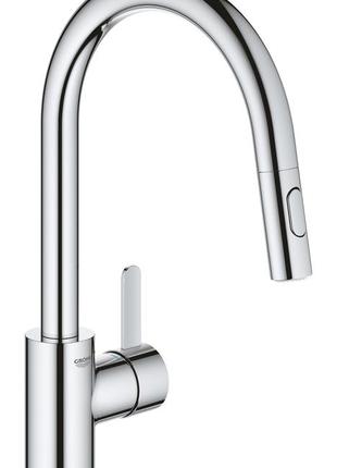 Змішувач для кухні з висувним виливом grohe eurosmart cosmopolitan (31481001)