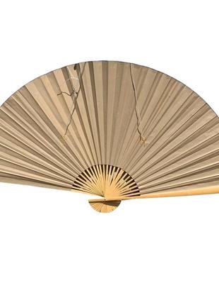 Веер настенный "сакура на бирюзовом фоне" ткань (90х5,8х 157 см)2 фото