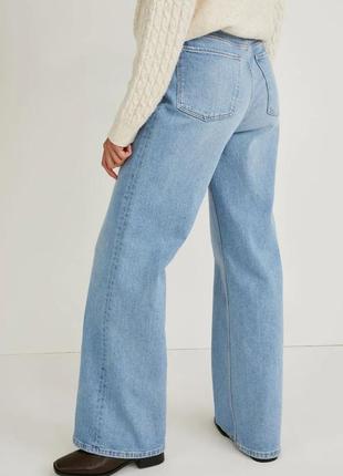 Джинси c&a кльош однотонні блакитні джинсові бавовна розмір м