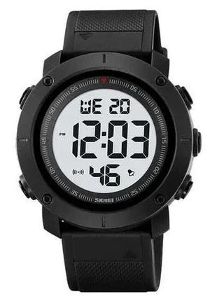 Годинник наручний чоловічий skmei 2122bkwt black-white, чоловічий тактичний годинник. колір: чорний