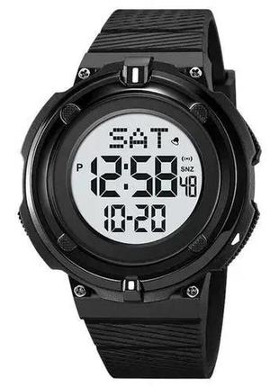 Часы наручные мужские skmei 2010bkwt black-white, часы армейские скмей, часы спортивные. цвет: черный