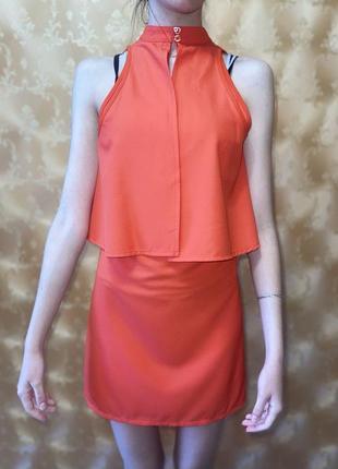 Платье бренда vanessa scott, красного цвета, длина 76см