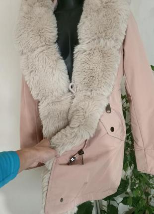 Пуховик, пальто, очень теплое, удлиненное куртка, эко мех3 фото
