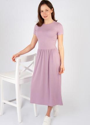 6 кольорів 🌈сукня максі в рубчик нижче колін з короткими рукавами, плаття жіноче5 фото