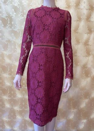 Сукня бренду  imperial, гіпюрова, колір бордовий, довжина 101см, на підкладці