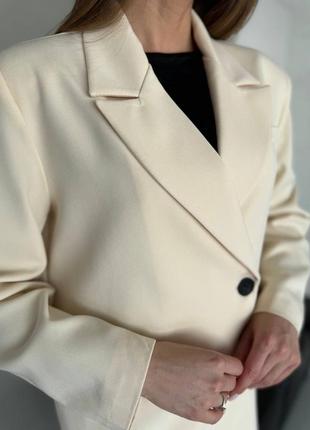 Пиджак на подкладке и с плечиками ,піджак жіночий оверсайз2 фото