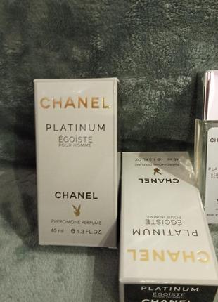 Парфюм міні чоловічі chanel egoiste platinum  40 мл з фермонами