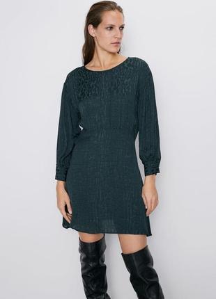 Платье платье zara изумрудное платье