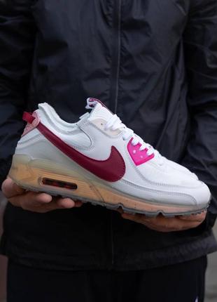 Чоловічі кросівки найк аір макс 90 / nike air max 90 terrascape white red