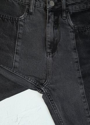 🌿1+1=3 крутые зауженные черные высокие мом mom джинсы na-kd, размер 42 - 448 фото