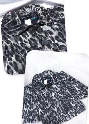 Брендовий леопардовий піджак жакет із кишенями atmosphere етикетка