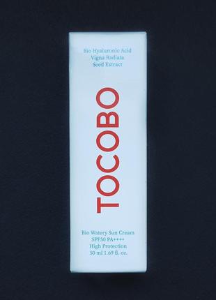 Легкий солнцезащитный крем tocobo bio watery sun cream spf50+ pa++++ (50 мл)