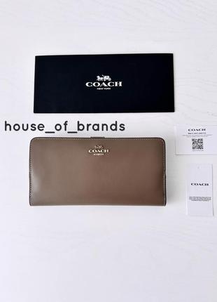 Coach skinny wallet женский кожаный брендовый кошелек коуч коач оригинал портмоне на подарок жене на подарок девушке