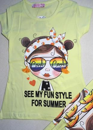 Трикотажна дитяча футболка для дівчат