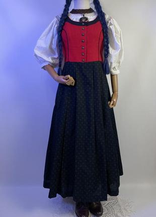 Винтажный длинный хлопковый сарафан платье макси корсет в этно стиле этническая одежда сарафан до украинского строю6 фото