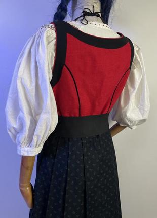 Винтажный длинный хлопковый сарафан платье макси корсет в этно стиле этническая одежда сарафан до украинского строю7 фото