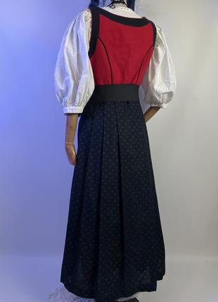 Винтажный длинный хлопковый сарафан платье макси корсет в этно стиле этническая одежда сарафан до украинского строю8 фото