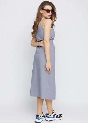 Сукня на запах з льону4 фото