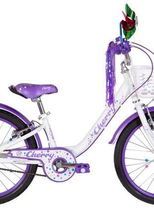 Велосипед st 20" formula cherry рама 10" білий з фіолетовим (ops-frk-20-207)