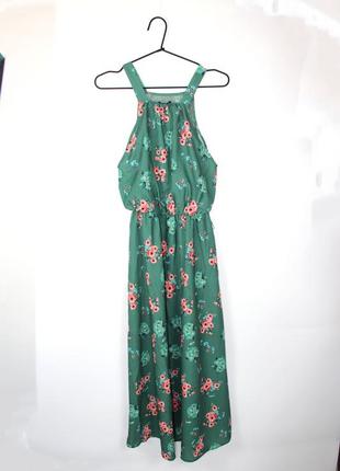 118307519 платье зеленый цветы s