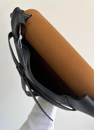 Loewe gate small leather and jacquard shoulder bag black, купить выгодно.8 фото