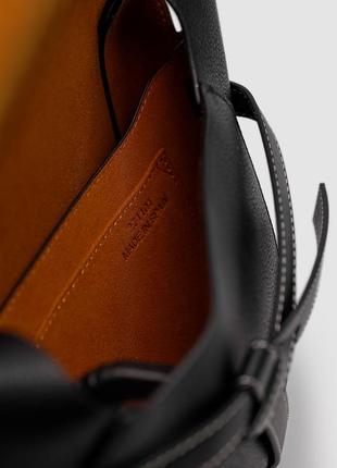 Loewe gate small leather and jacquard shoulder bag black, купить выгодно.5 фото