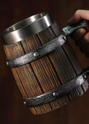 Необычная кружка чашка викинг (550 мл) из полистоуна. чашка для чая в подарок4 фото