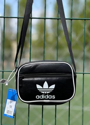 Сумка adidas,барсетка adidas,крос-боді адідас,сумка через плече adidas ac mini airl,сумка чорна,бананка адідас2 фото