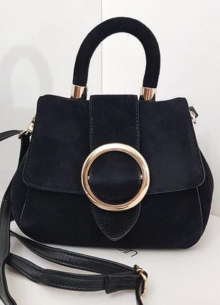 Замшевая сумка zara