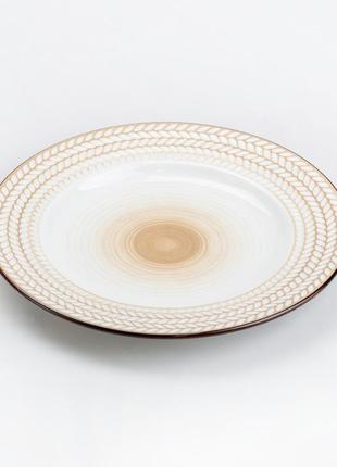 Тарелка обеденная круглая 20.5 см плоская керамическая (тарелки)